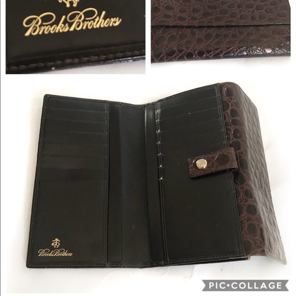 brooks brothers alligator wallet
